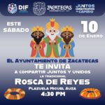 Zacatecas Capital invita a la ciudadanía a partir la rosca de Reyes